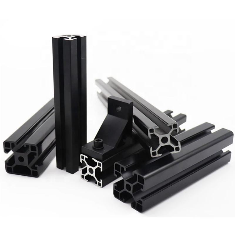 PAIDU Black Anodized 6063 T6 T5 Industrial Aluminum Frame Profile